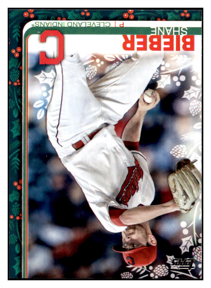 2019 Topps Holiday Shane
  Bieber    Cleveland Indians Baseball
  Card GMMGC simple Xclusive Collectibles   