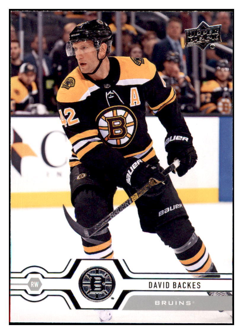 2019 Upper Deck David
Backes Boston Bruins Hockey Card
GMMGC simple Xclusive Collectibles