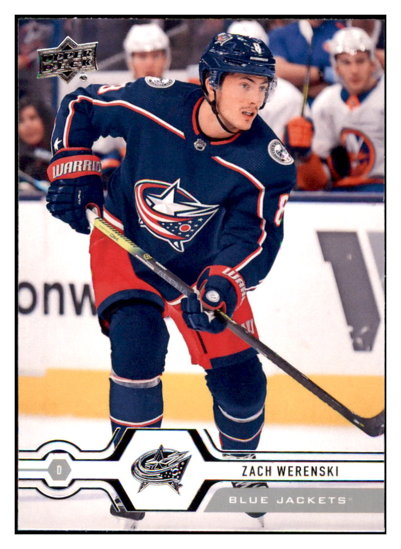 2019 Upper Deck Zach
  Werenski    Columbus Blue Jackets
  Hockey Card GMMGC simple Xclusive Collectibles   