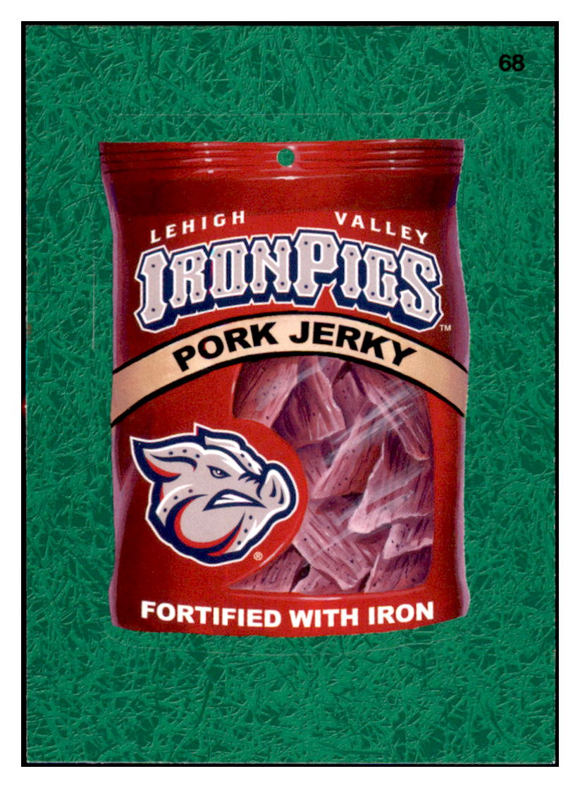 2016 Topps MLB Wacky
Packages Lehigh Valley IronPigs Jerky Green Grass Baseball Card GMMGD simple Xclusive Collectibles