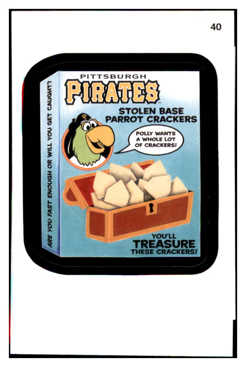 2016 Topps MLB Wacky
Packages Pirates Parrot Crackers Green Turf Border Pittsburgh Pirates Baseball Card GMMGD simple Xclusive Collectibles