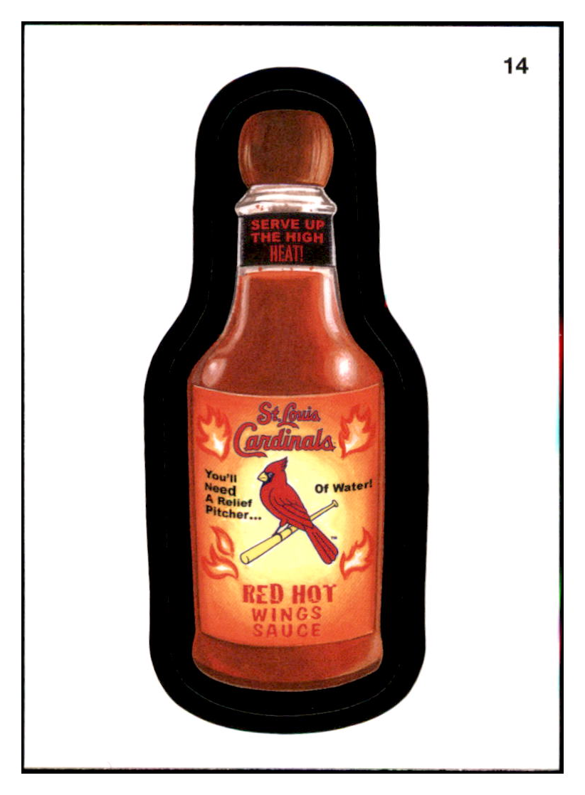2016 Topps MLB Wacky
  Packages Cardinals Red Wing Sauce   St.
  Louis Cardinals Baseball Card GMMGD simple Xclusive Collectibles