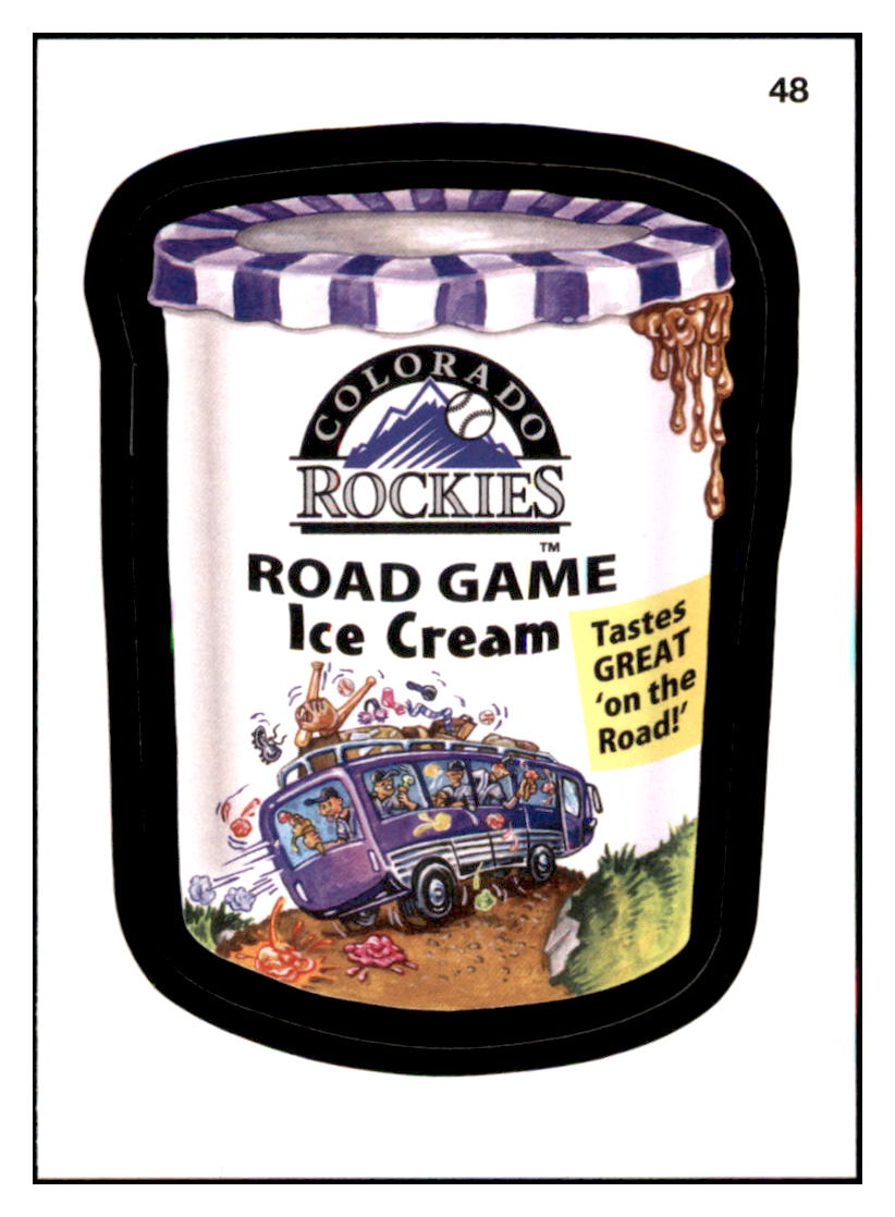 2016 Topps MLB Wacky
  Packages Rockies Road Game Ice Cream Green Turf Border  Colorado Rockies Baseball Card GMMGD simple Xclusive Collectibles   