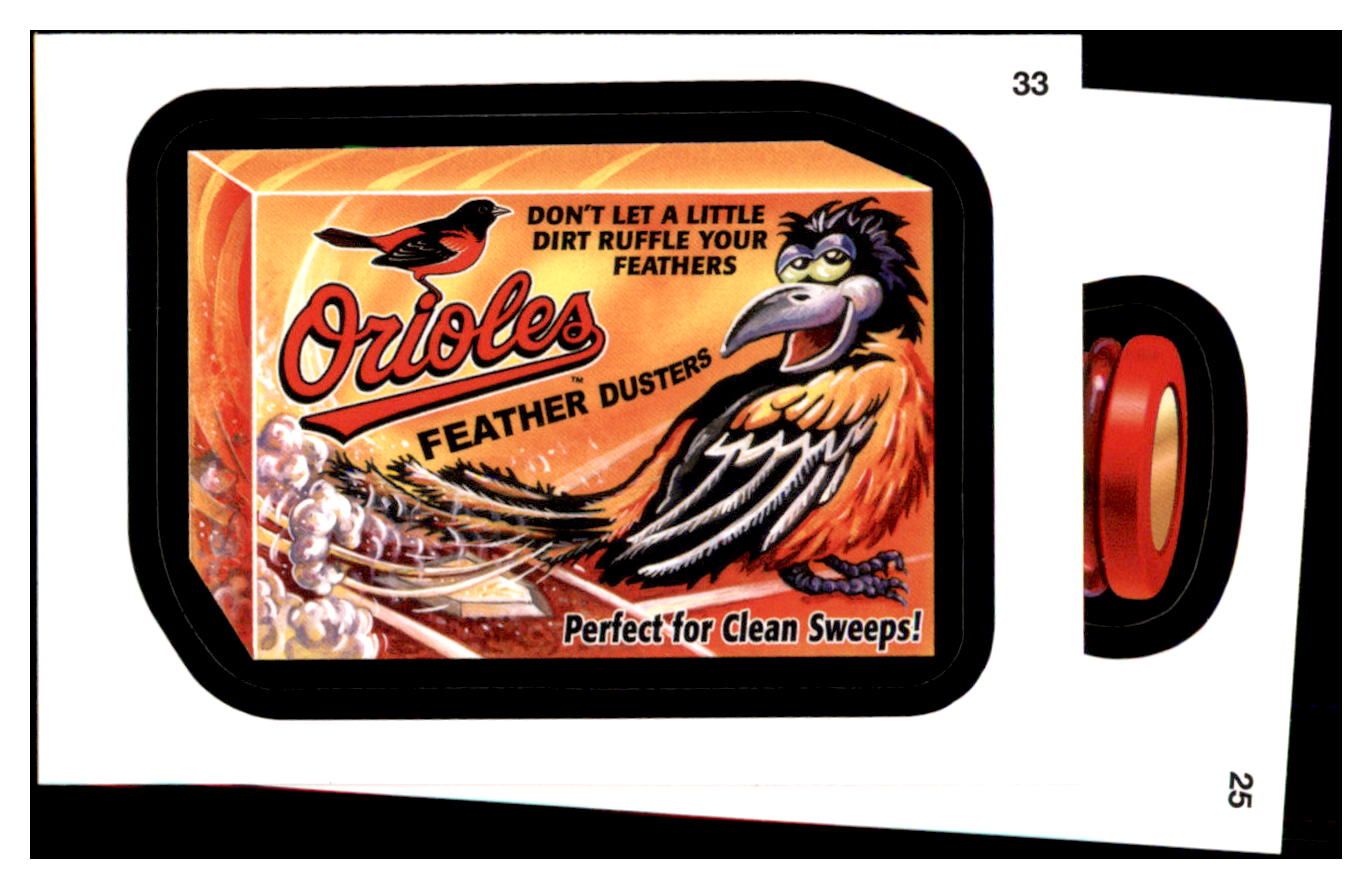 2016 Topps MLB Wacky
  Packages Orioles Feather Dusters  
  Baltimore Orioles Baseball Card GMMGD simple Xclusive Collectibles
