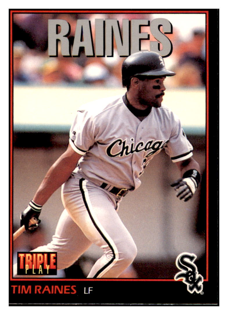 1993 Triple Play Tim
  Raines   Chicago White Sox Baseball
  Card GMMGD simple Xclusive Collectibles