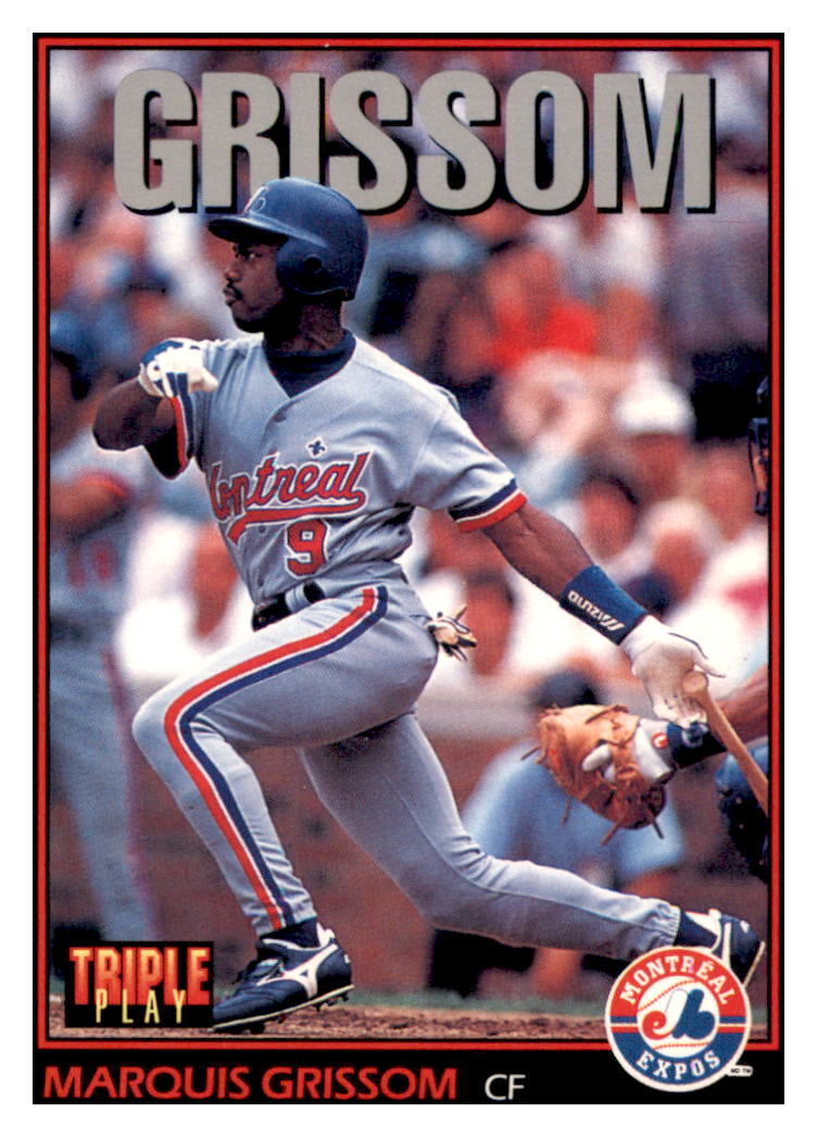 1993 Triple Play Marquis Grissom Montreal Expos #159 Baseball Card GMMGD