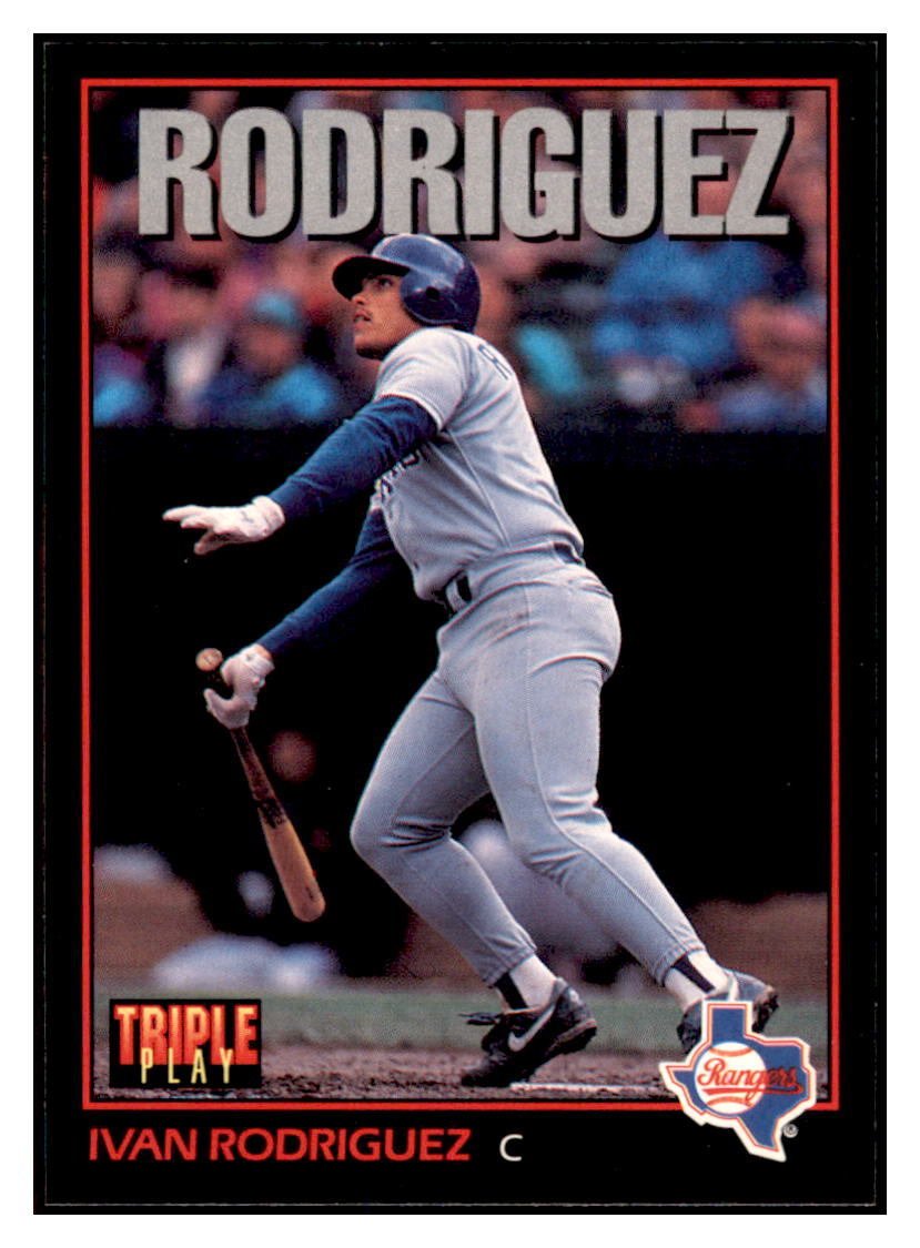 1993 Triple Play Ivan
  Rodriguez   Texas Rangers Baseball Card
  GMMGD simple Xclusive Collectibles