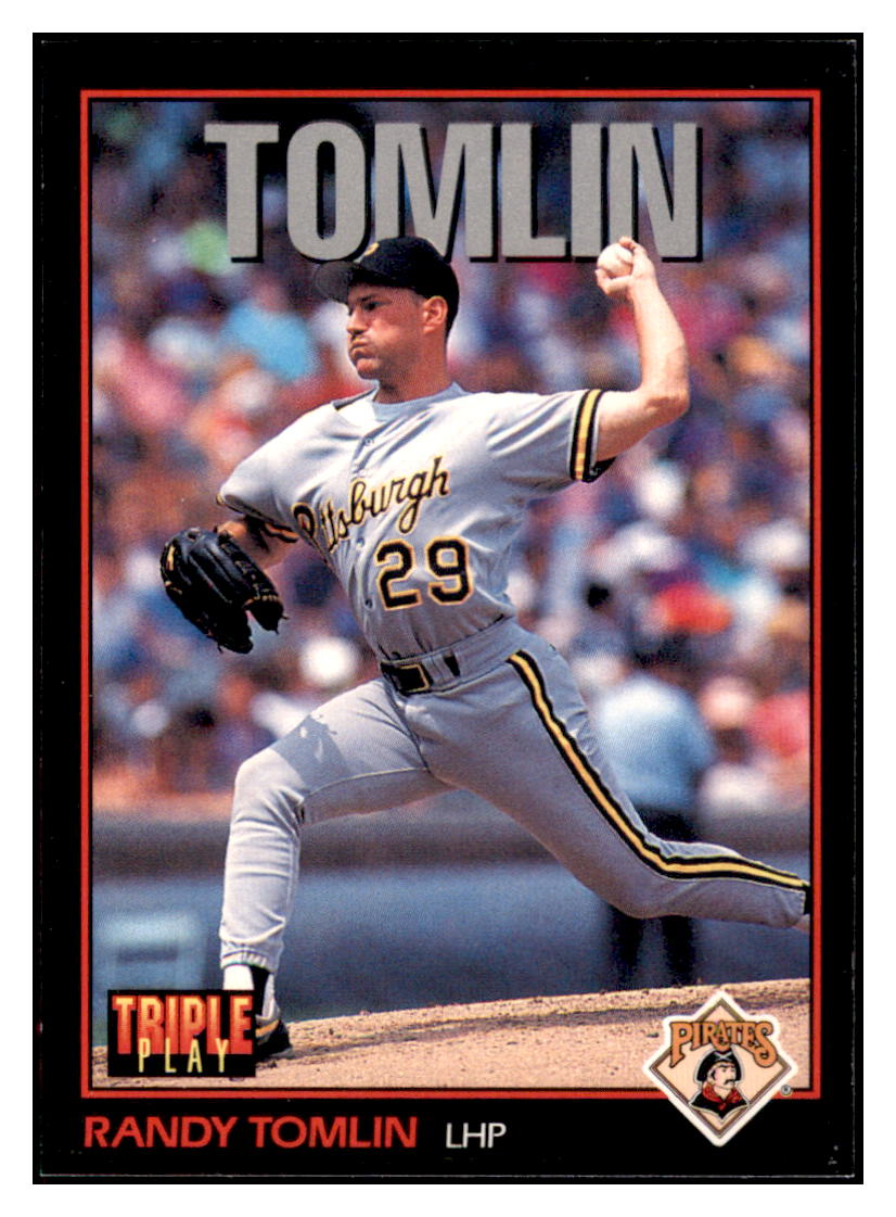 1993 Triple Play Randy
  Tomlin   Pittsburgh Pirates Baseball
  Card GMMGD simple Xclusive Collectibles