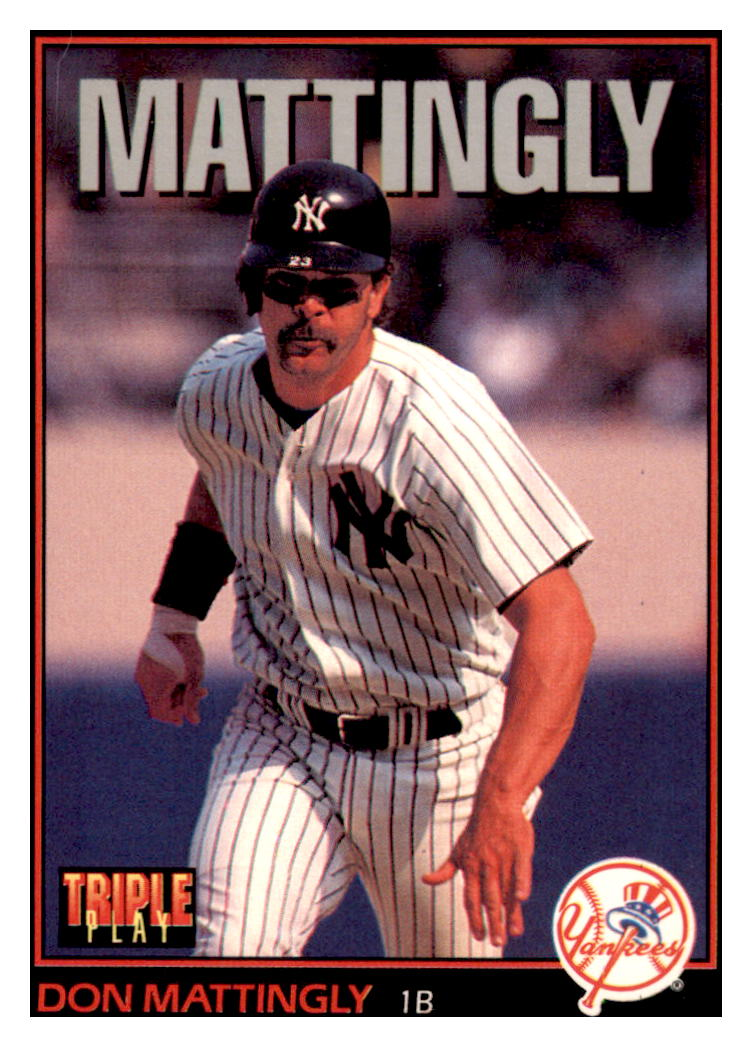 1993 Triple Play Don
  Mattingly   New York Yankees Baseball
  Card GMMGD simple Xclusive Collectibles   