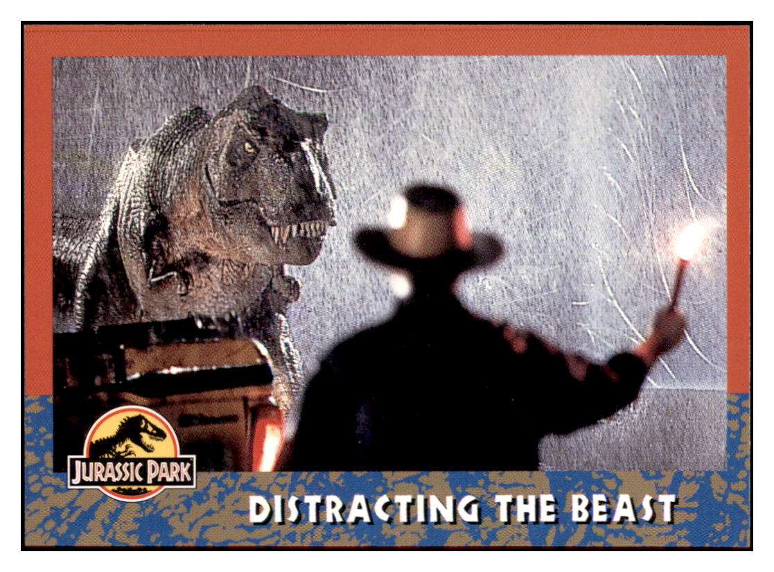 1993 Jurassic Park Distracting the Beast Trading Card GMMGD simple Xclusive Collectibles