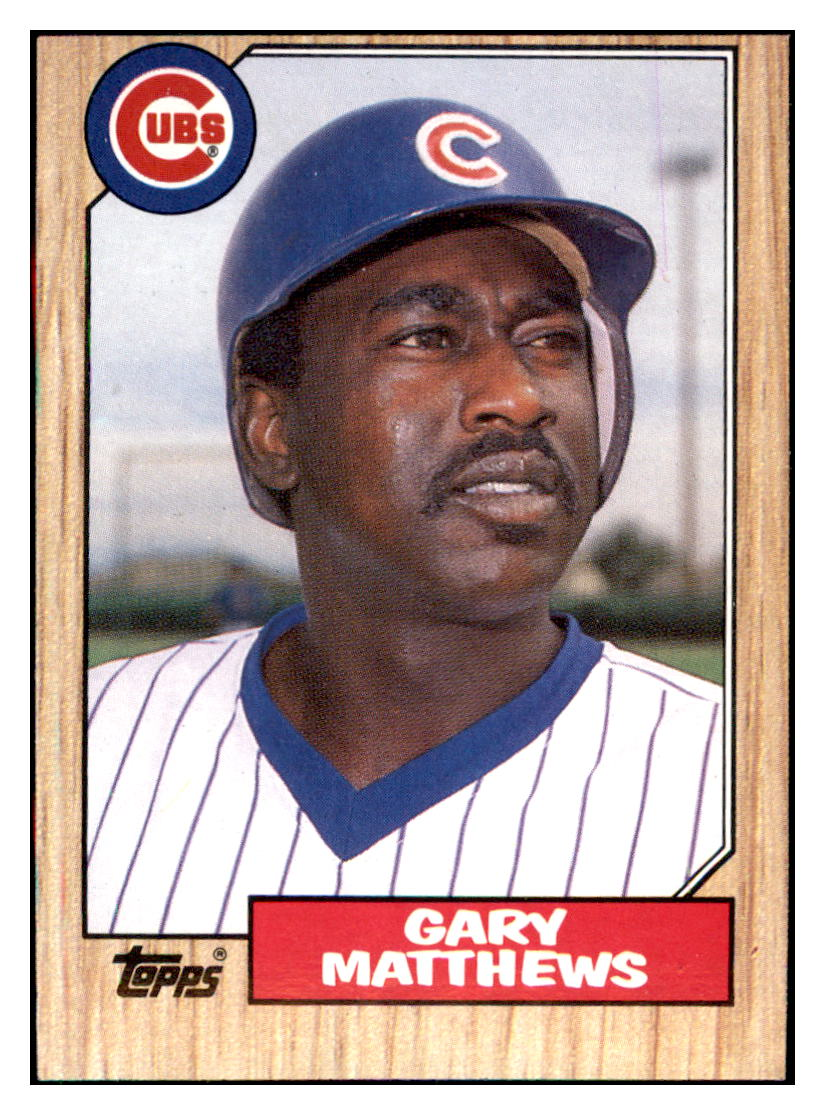 1987 Topps Gary Matthews Chicago Cubs #390 Baseball Card GMMGD
