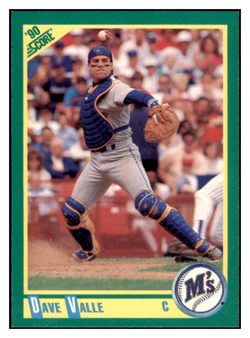 1990 Score Dave Valle Seattle Mariners Baseball Card GMMGD simple Xclusive Collectibles