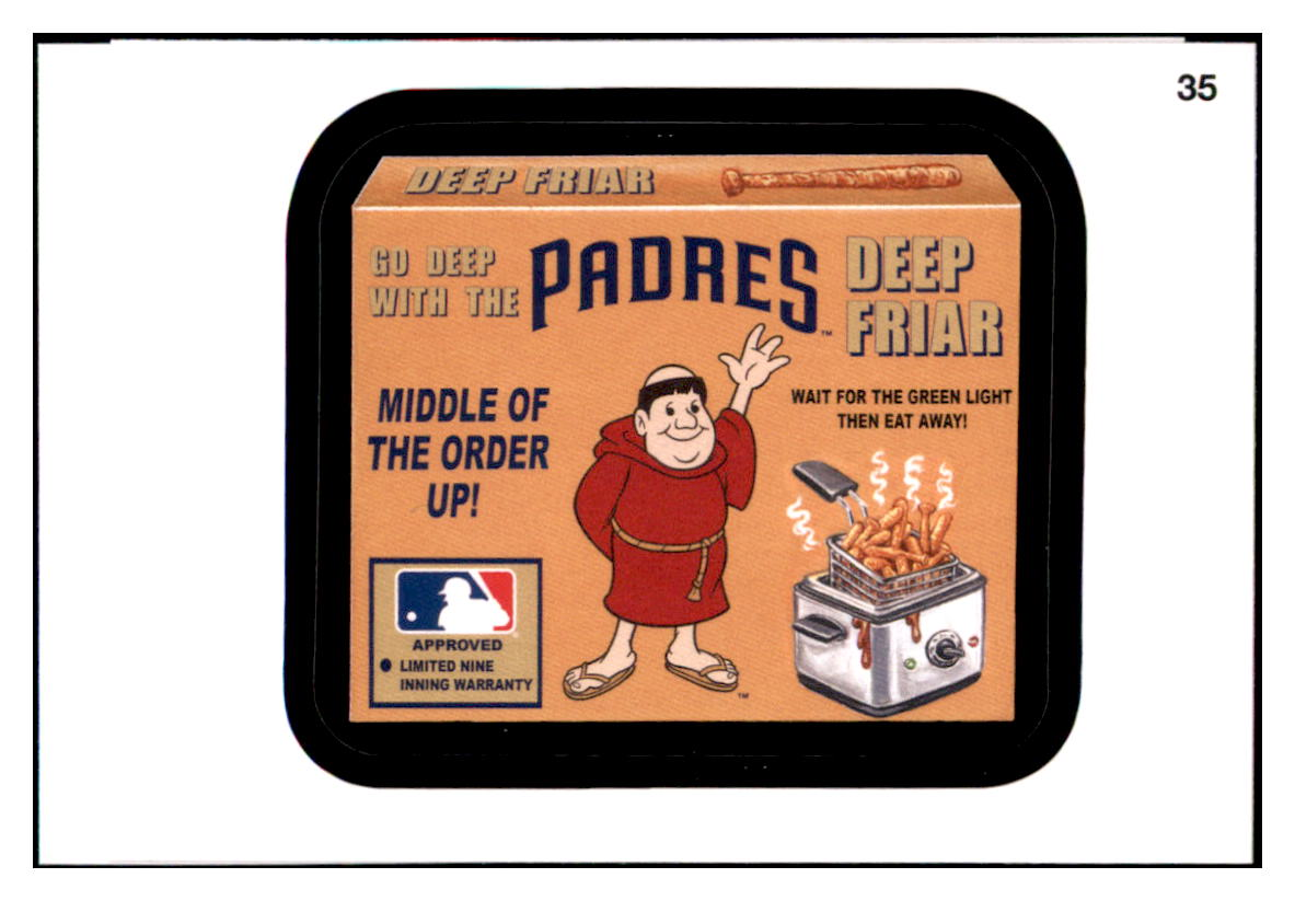 2016 Topps MLB Wacky
Packages Padres Deep Friar San Diego
Padres Baseball Card GMMGD simple Xclusive Collectibles