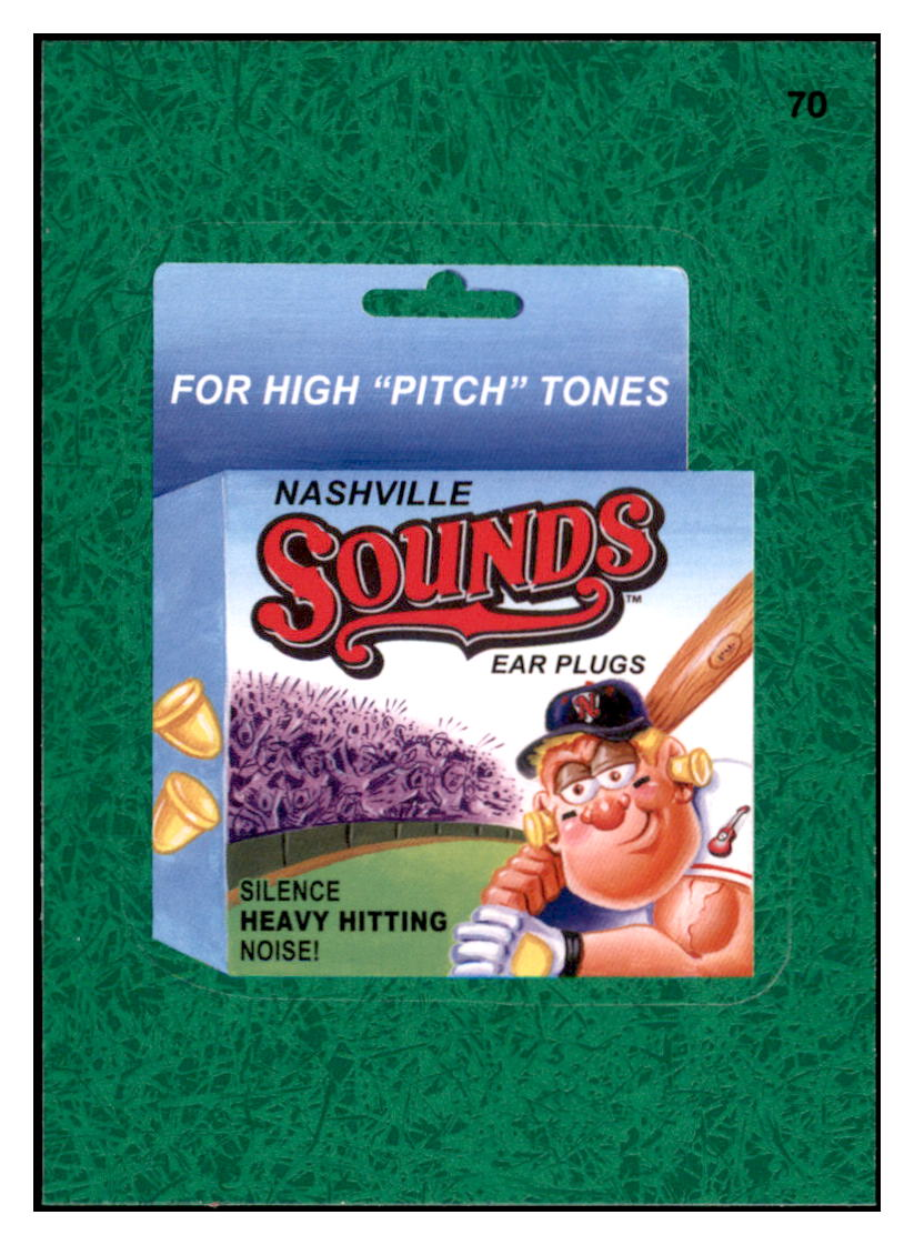 2016 Topps MLB Wacky
Packages Nashville Sounds Ear Plugs
Nashville Sounds Baseball Card GMMGD simple Xclusive Collectibles