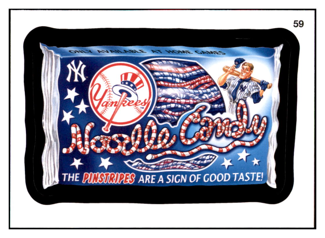 2016 Topps MLB Wacky Packages Yankees Noodle Candy New York Yankees #59  Baseball Card GMMGD