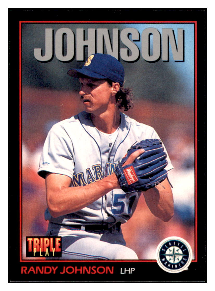 1993 Triple Play Randy
  Johnson   Seattle Mariners Baseball
  Card GMMGD simple Xclusive Collectibles