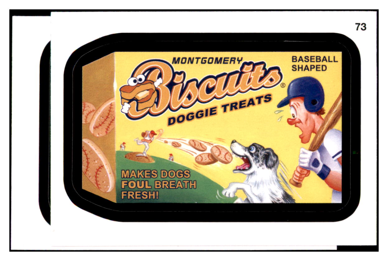 2016 Topps MLB Wacky
Packages Montgomery Biscuits Doggie Treats
Montgomery Biscuits Baseball Card GMMGD simple Xclusive Collectibles