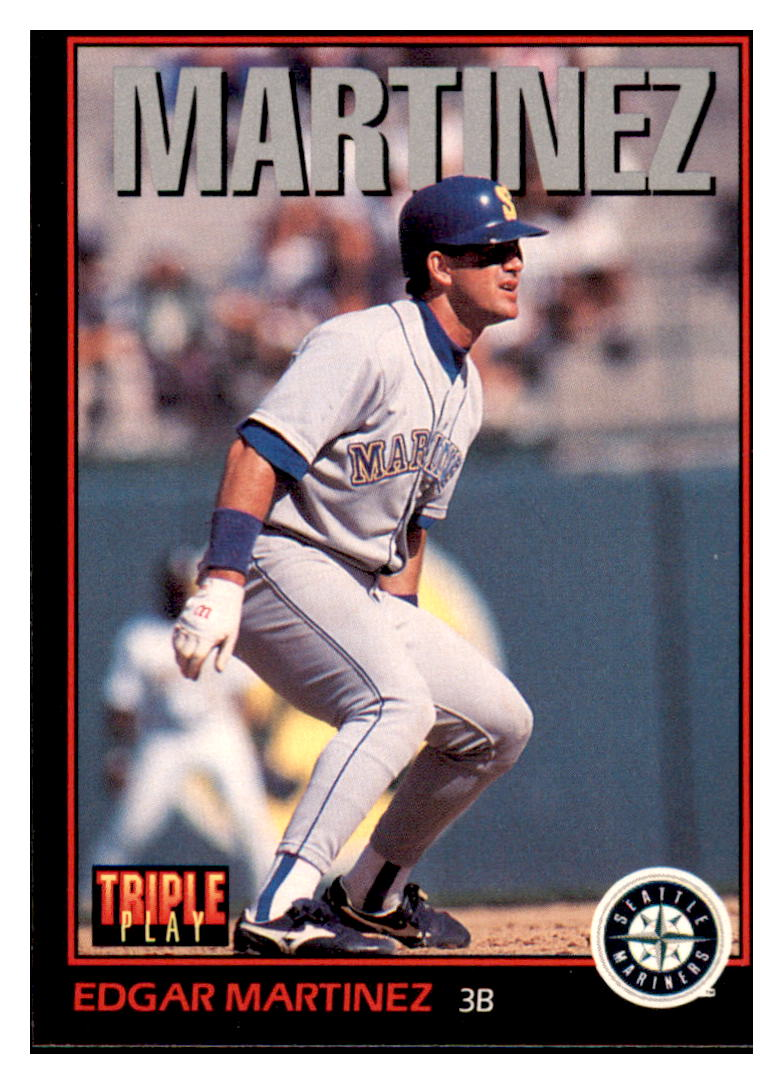 1993 Triple Play Edgar
  Martinez   Seattle Mariners Baseball
  Card GMMGD simple Xclusive Collectibles