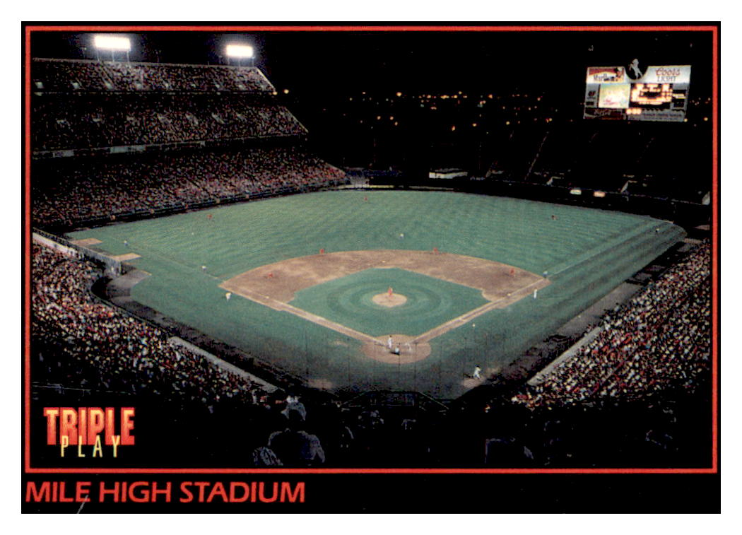 1993 Triple Play Mile High Stadium Colorado Rockies #127 Baseball Card GMMGD