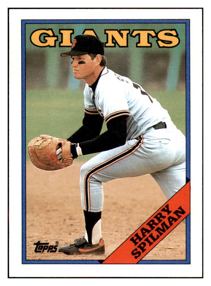 1988 Topps Harry
Spilman San Francisco Giants Baseball
Card GMMGD simple Xclusive Collectibles