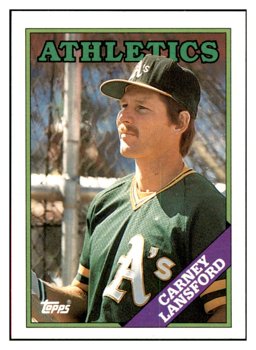 1988 Topps Carney
  Lansford   Oakland Athletics Baseball
  Card GMMGD simple Xclusive Collectibles   