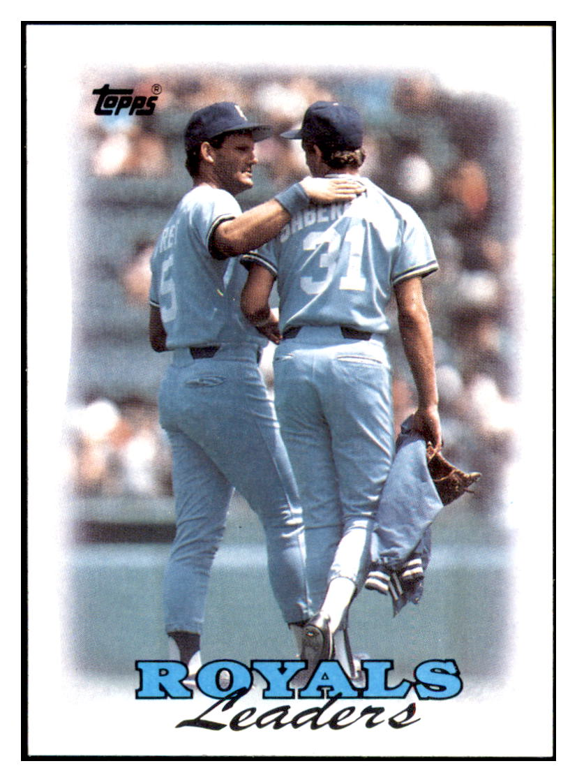 1988 Topps Royals Leaders
TL Kansas City Royals Baseball Card
GMMGD simple Xclusive Collectibles