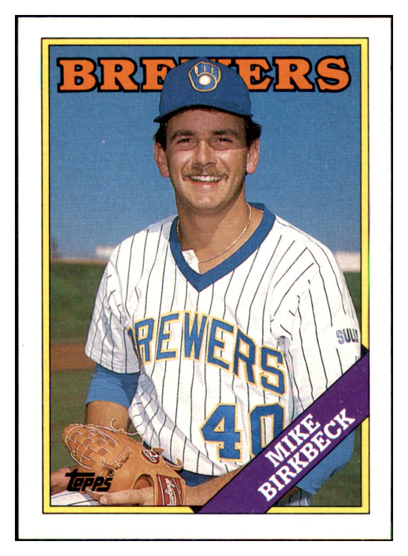 1988 Topps Mike
  Birkbeck   UER Milwaukee Brewers
  Baseball Card GMMGD_1a simple Xclusive Collectibles   
