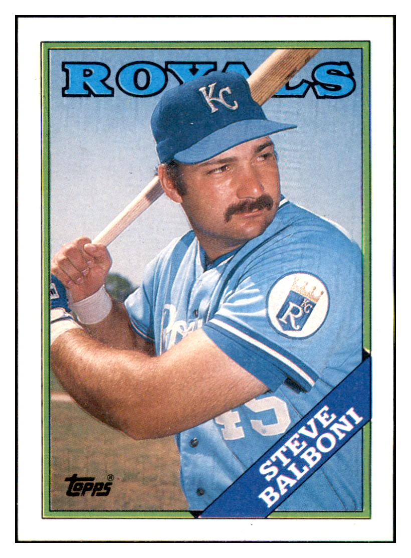 1988 Topps Steve
  Balboni   Kansas City Royals Baseball
  Card GMMGD simple Xclusive Collectibles   