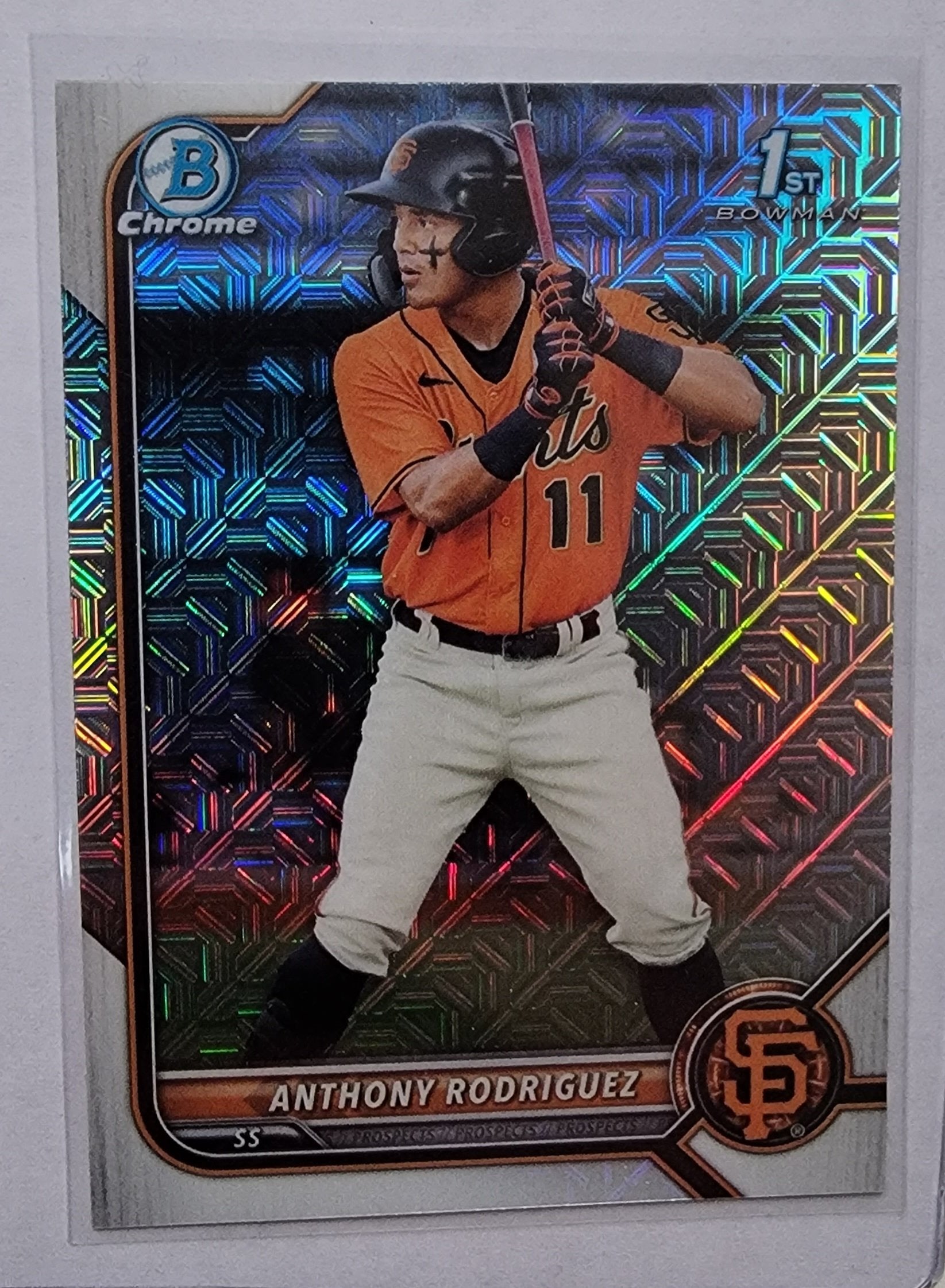 2022 Bowman Anthony Rodriguez Mojo Refractor Baseball Card AVM1 simple Xclusive Collectibles