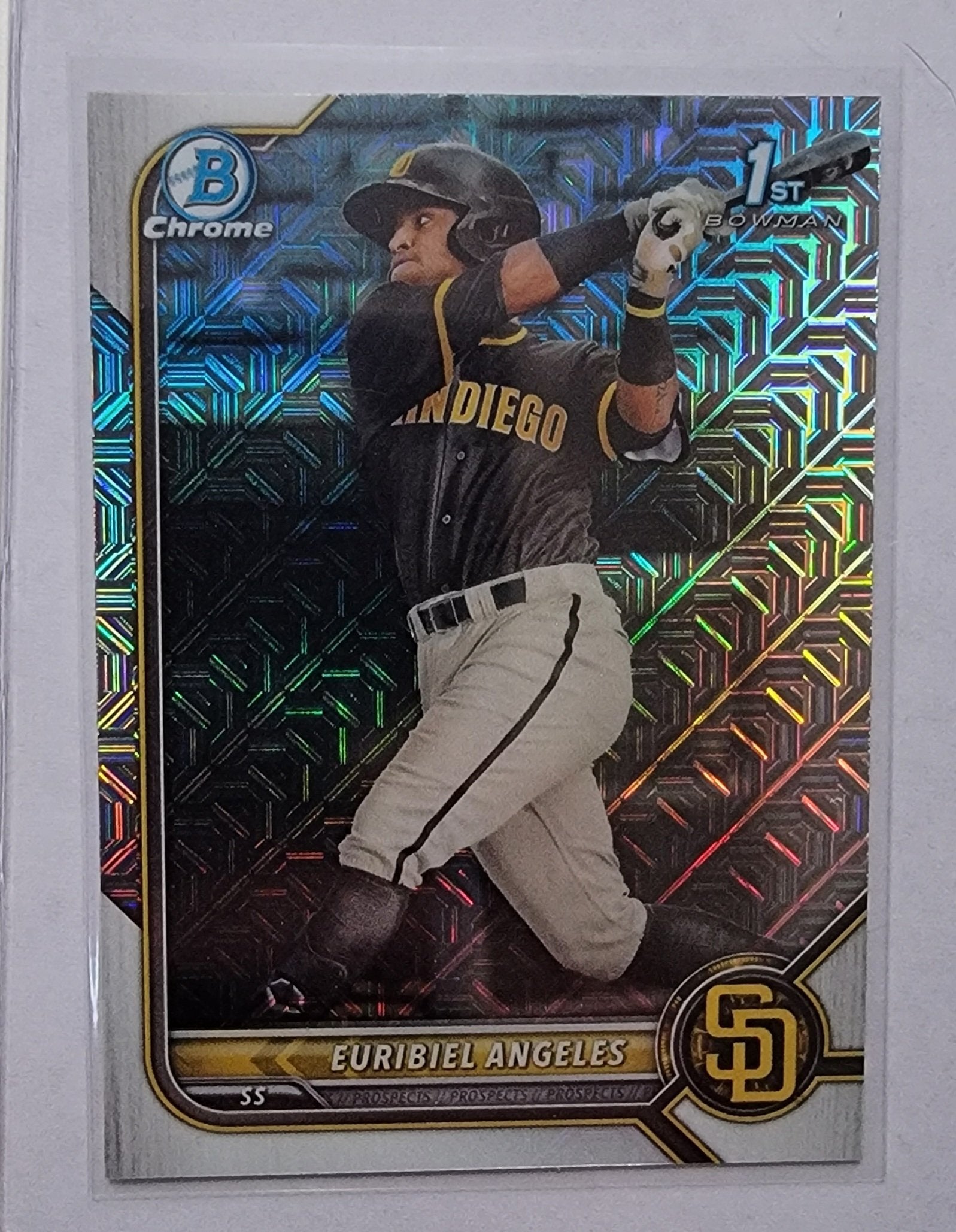 2022 Bowman Euribiel Angeles Mojo Refractor Baseball Card AVM1 simple Xclusive Collectibles
