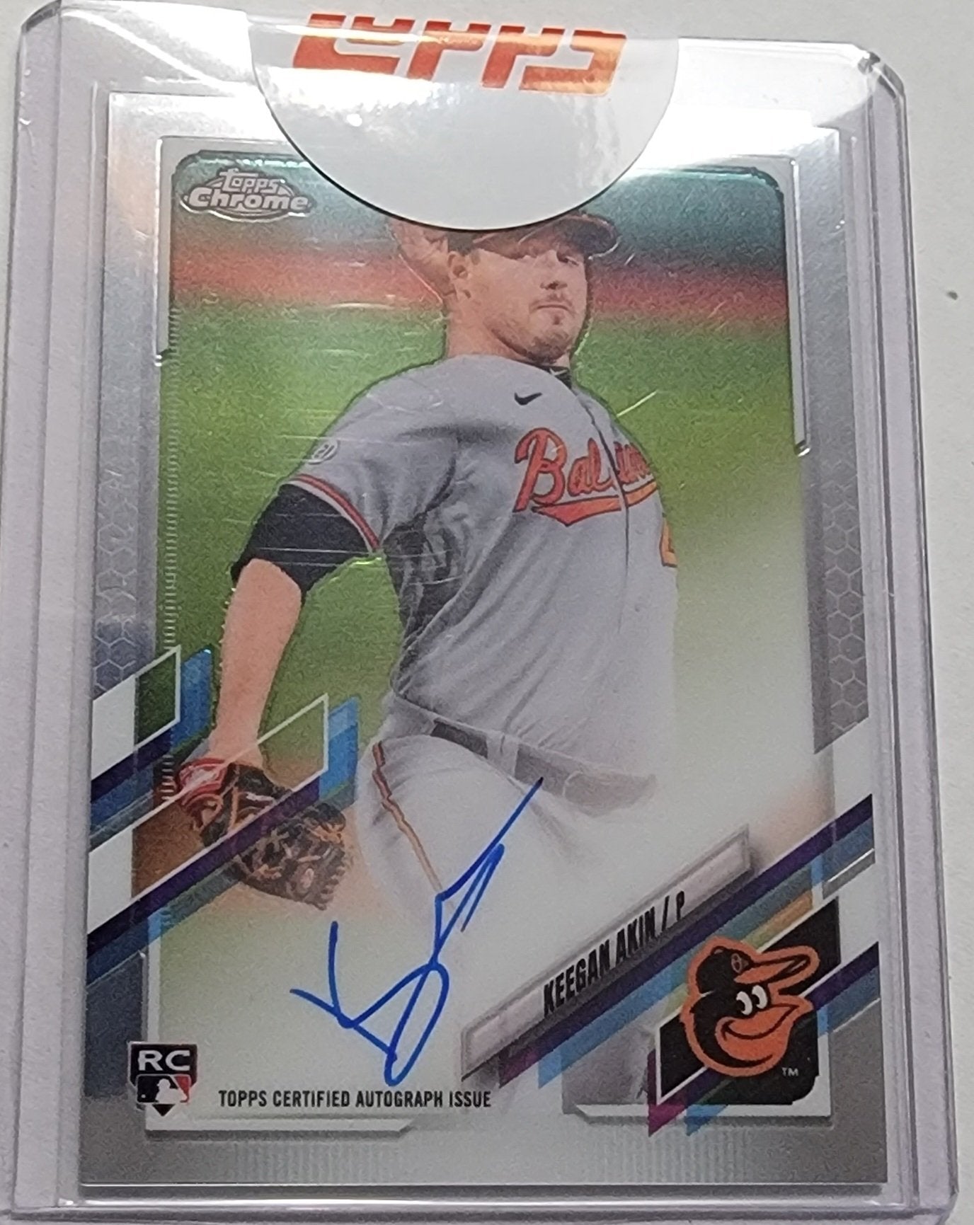 Topps Chrome Keegan Akin Autographed Rookie Card Redemption Baseball Card AVM1 simple Xclusive Collectibles
