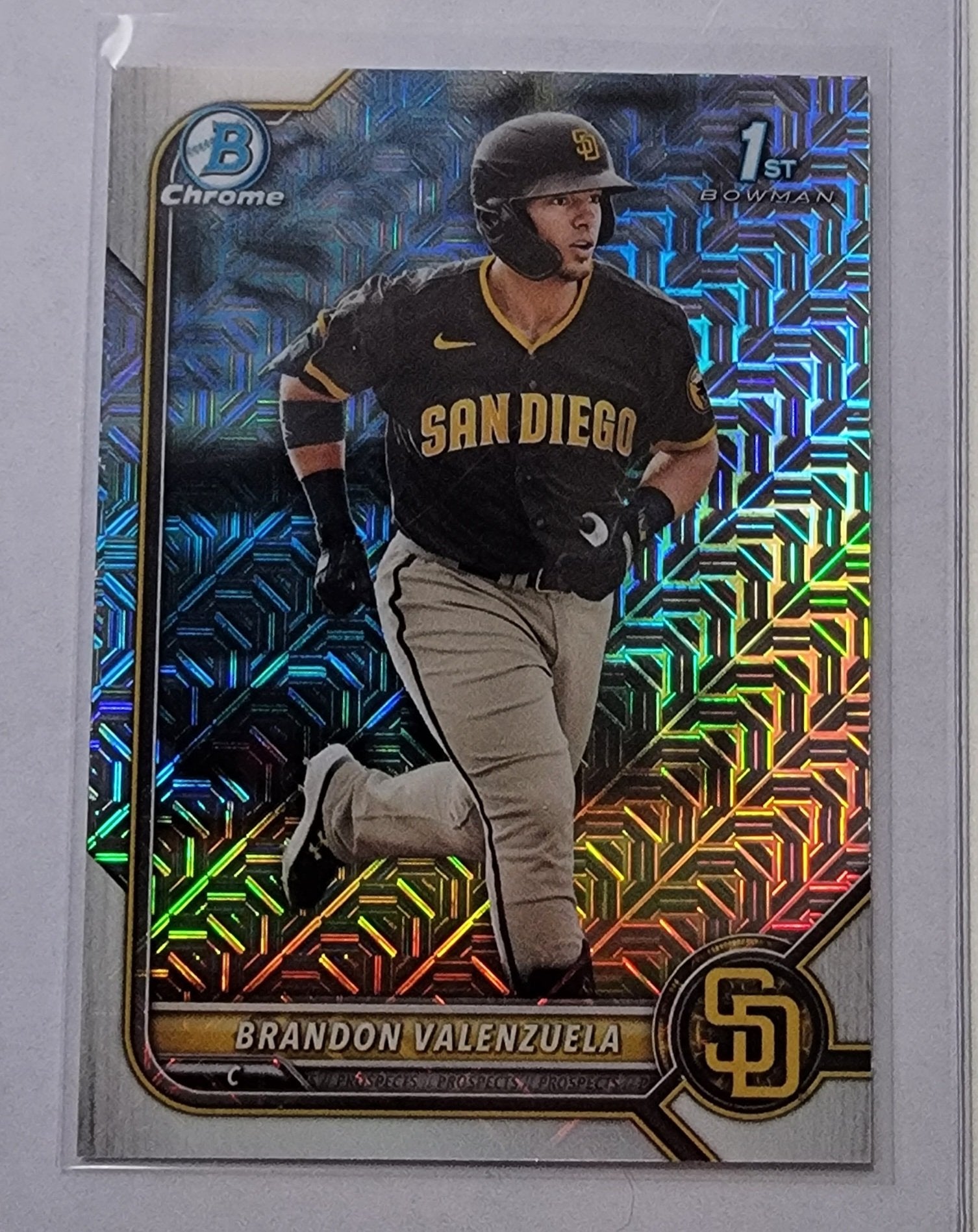 2022 Bowman Chrome Brandon Valenzeula Mojo Refractor Baseball Card AVM1 simple Xclusive Collectibles