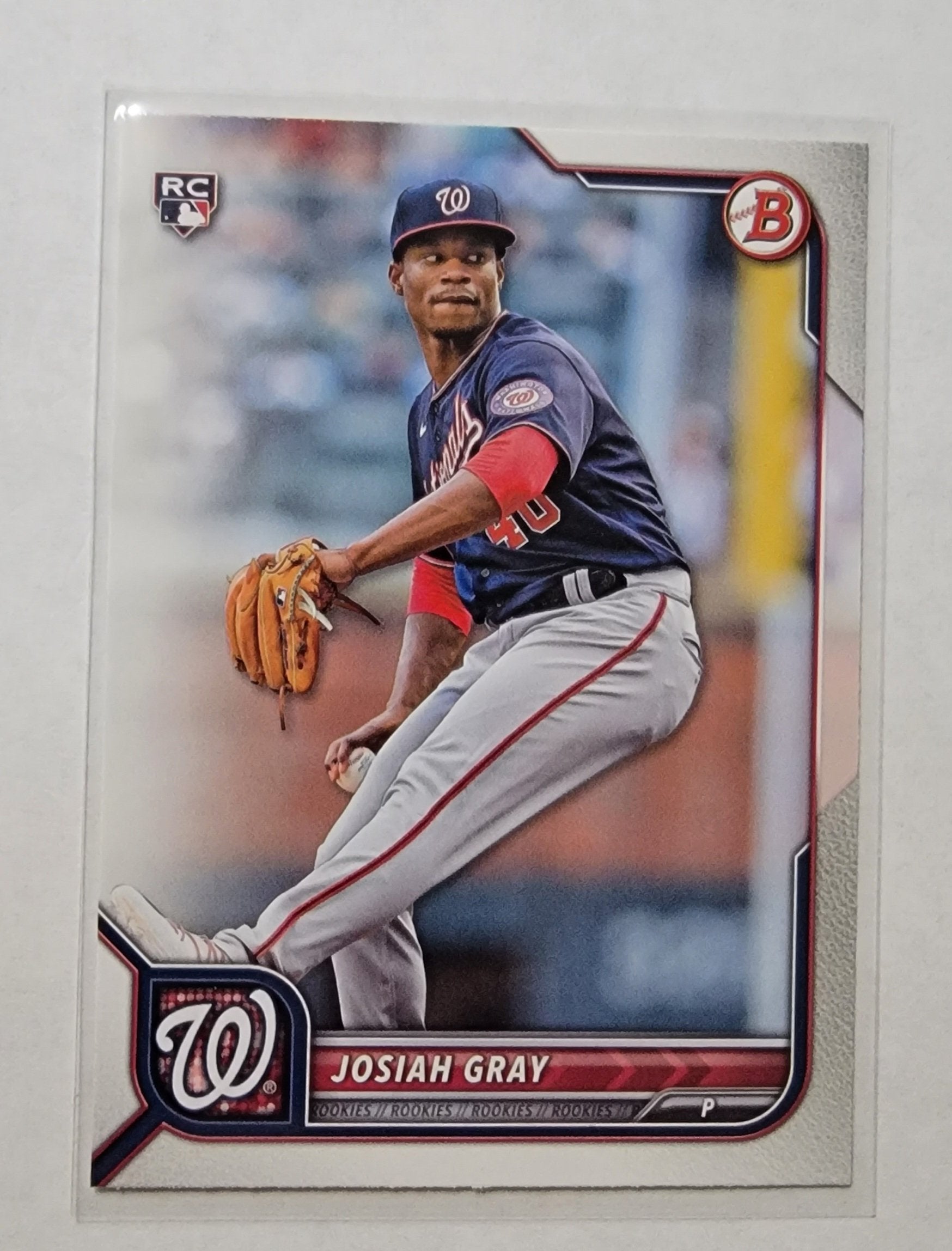 2022 Bowman Josiah Gray Mega Box Paper Rookie Baseball Card AVM1 simple Xclusive Collectibles