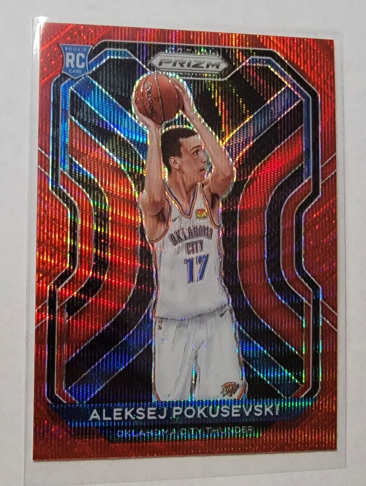 2020-21 Panini Prizm Alexsej Pokusevski Rookie Red Hyper Refractor Basketball Card AVM1 simple Xclusive Collectibles   