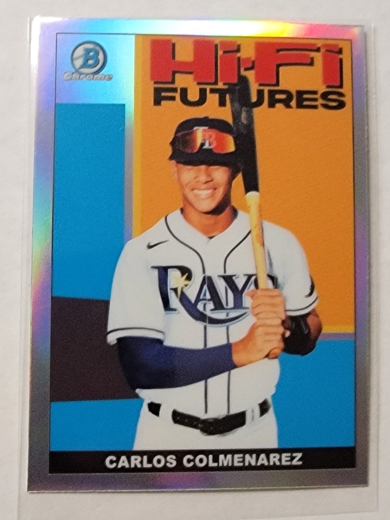 2022 Bowman Chrome Carlos Colmenarez Mega Box Hi-Fi Refractor Baseball Card AVM1 simple Xclusive Collectibles