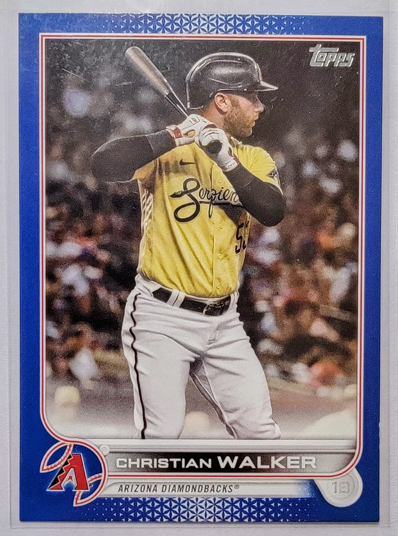 2022 Topps Christian Walker Blue Baseball Card AVM1 simple Xclusive Collectibles