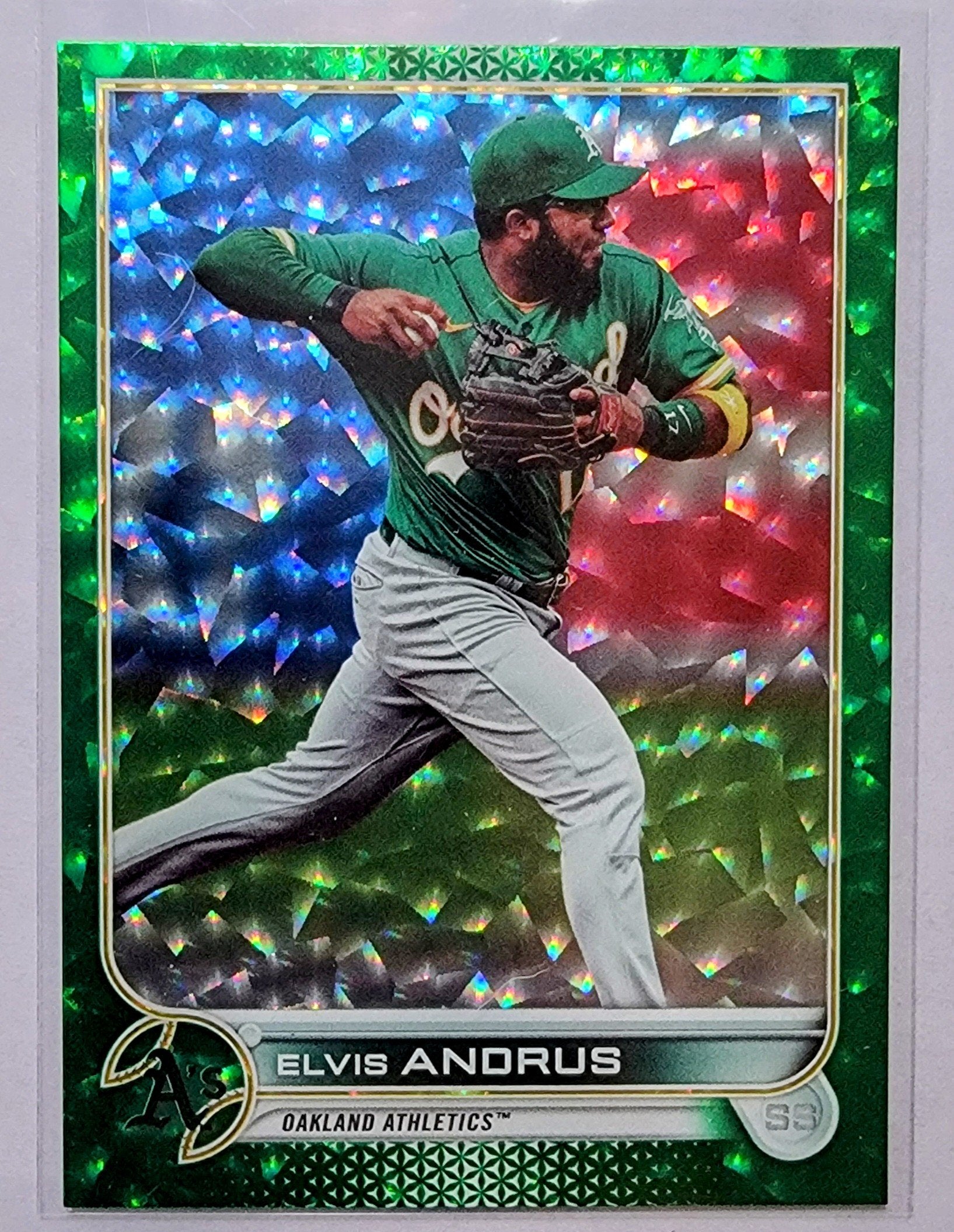 2022 Topps Series 2 Elvis Andrus Green #'d/499 Baseball Card AVM1 simple Xclusive Collectibles   