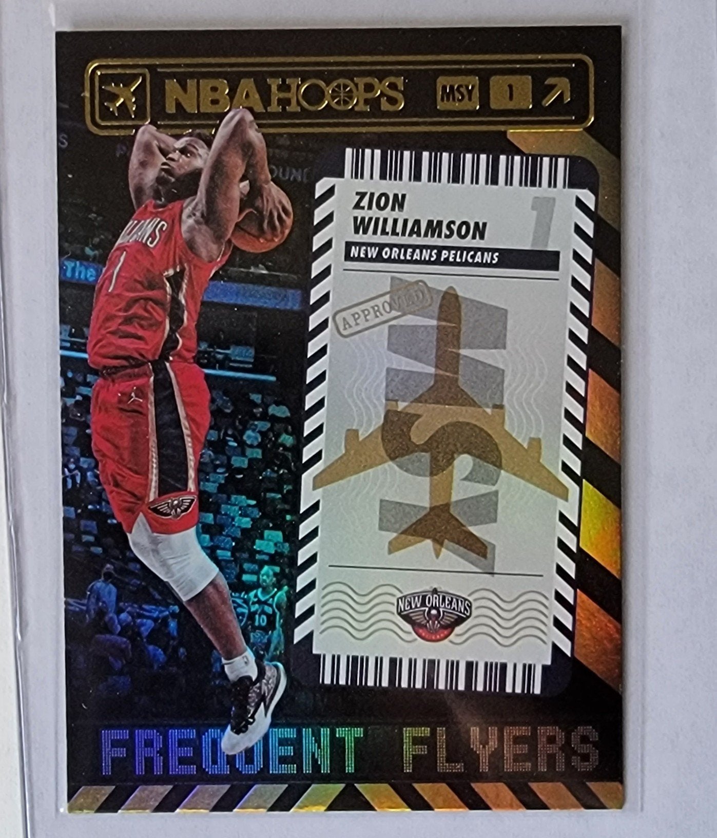 2021-22 Panini NBA Hoops Zion Williamson Frequent Flyers Holo Basketball Card Insert