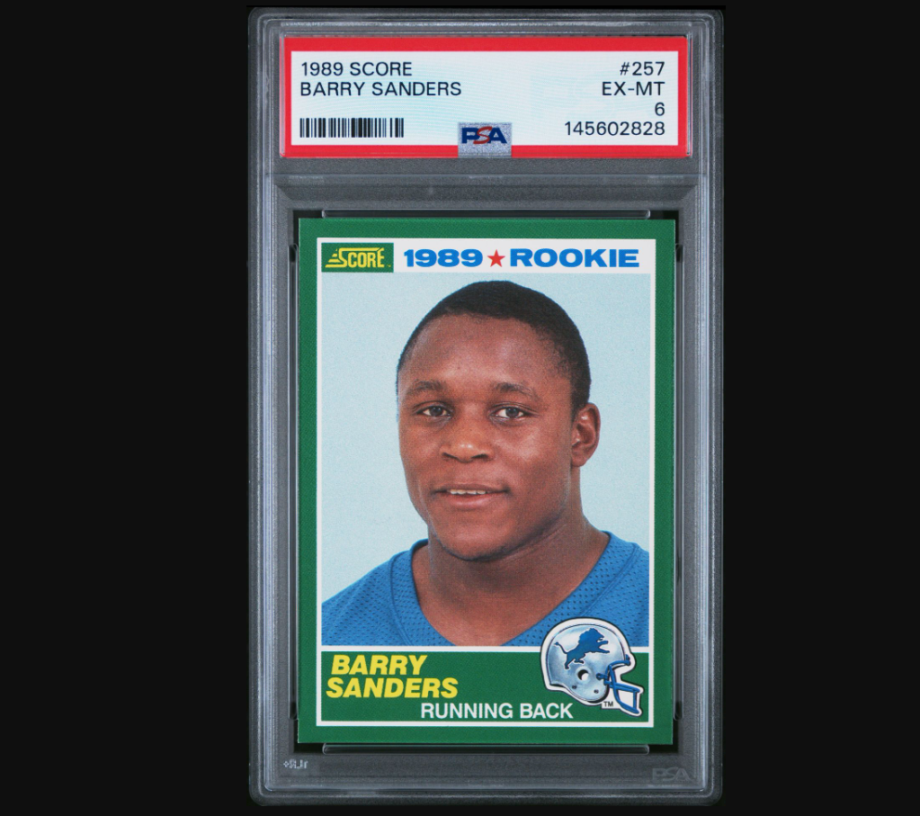 1989 Score Barry Sanders Rookie Card #257 PSA 6 Detroit Lions Football Card