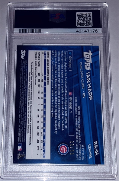 2017 Topps Chrome Ian Happ Green Refractor PSA Dual Graded 10 Rookie Card #'d /99 simple Xclusive Collectibles