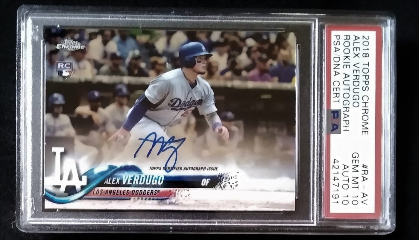 2018 Topps Chrome Alex Verdugo PSA Dual Graded 10 Gem Rookie Card simple Xclusive Collectibles