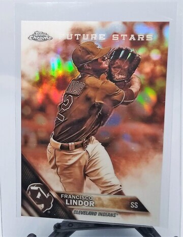 2018 Topps Chrome Francisco Lindor Sepia Refractor Baseball Card simple Xclusive Collectibles
