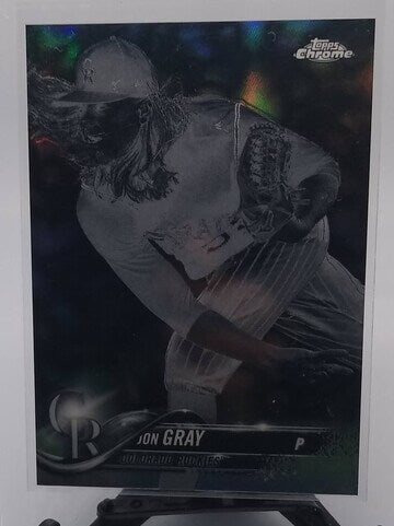 2018 Topps Chrome Jon Gray Negative Refractor Baseball Card simple Xclusive Collectibles