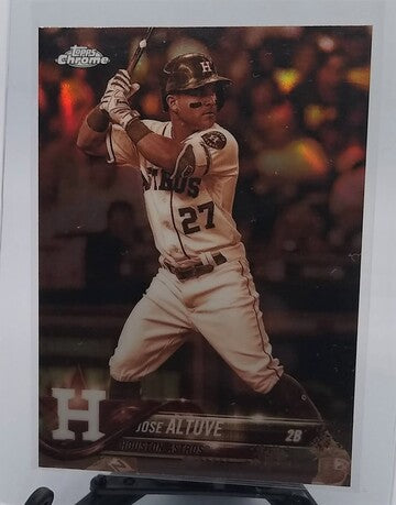 2018 Topps Chrome Jose Altuve Sepia Refractor Baseball Card simple Xclusive Collectibles