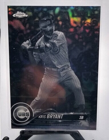 2018 Topps Chrome Kris Bryant Negative Refractor Baseball Card simple Xclusive Collectibles
