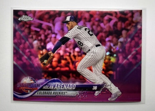 2018 Topps Chrome Nolan Arenado Pink All Star Refractor Baseball Card simple Xclusive Collectibles
