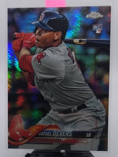 2018 Topps Chrome Rafael Devers Rookie Prism Refractor Baseball Card simple Xclusive Collectibles