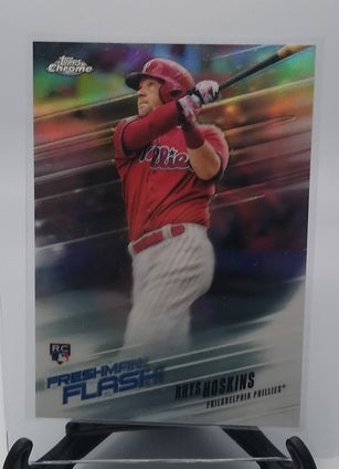2018 Topps Chrome Rhys Hoskins Freshman Flash Rookie Refractor Baseball Card simple Xclusive Collectibles