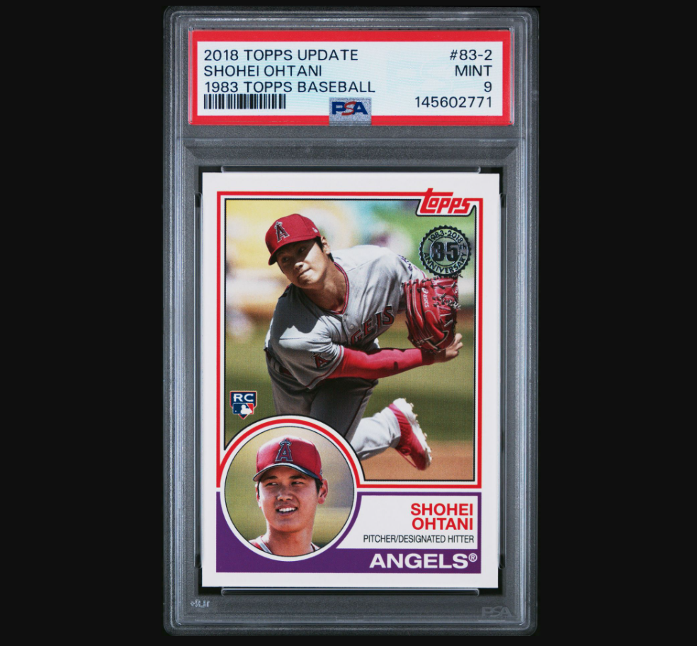 2018 TOPPS UPDATE 1983 TOPPS SHOHEI OHTANI PSA 9