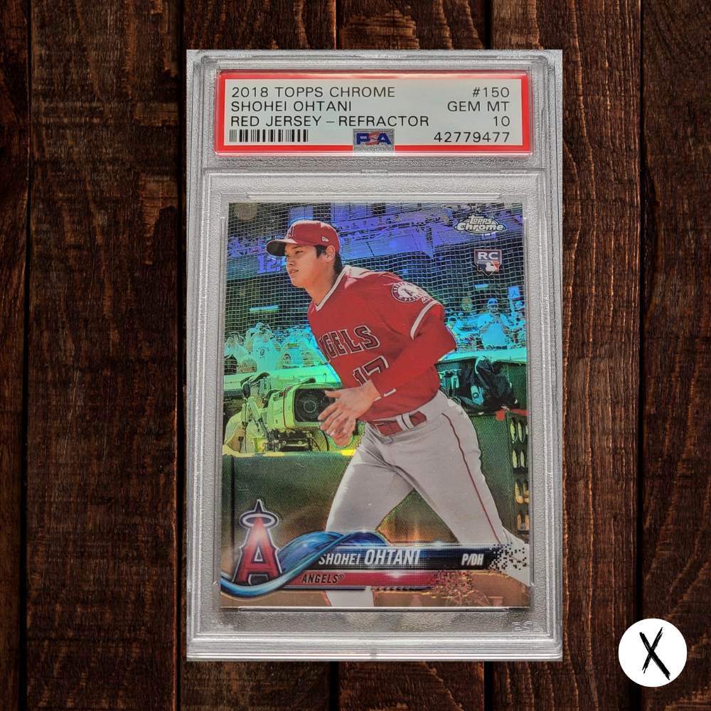 2018 Topps Chrome Shohei Ohtani SSP Red Jersey Running PSA 10 Refractor Angels Rookie Card
